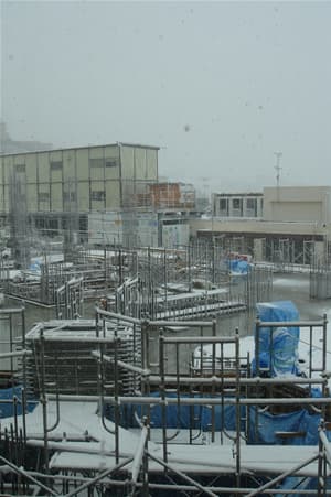 神戸海星病院の新築立て替え 工事風景の画像01
